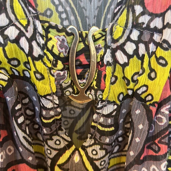 BECCA COVERUP Boho Chic Cinch Waist Dress Size Small - Picture 2 of 5